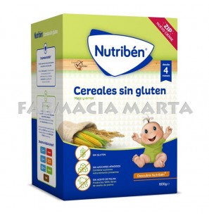 NUTRIBEN PAPILLA CEREALES SIN GLUTEN 600 GR