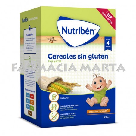 NUTRIBEN PAPILLA CEREALES SIN GLUTEN 600 GR