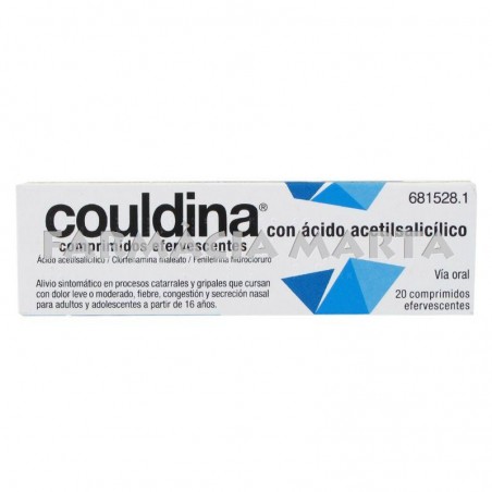 COULDINA ÁCIDO ACETILSALICILICO 20 COMPRIMITS EFERVESCENTS