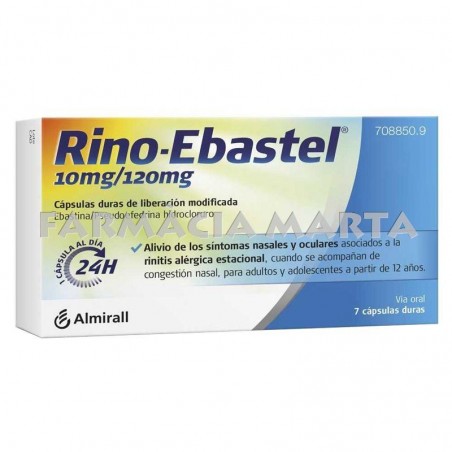 RINO-EBASTEL 10MG/120MG 7 CÀPSULES