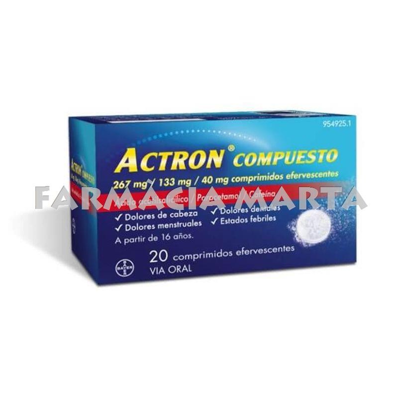 ACTRON COMPUESTO 20 COMPRIMITS EFERVESCENTS