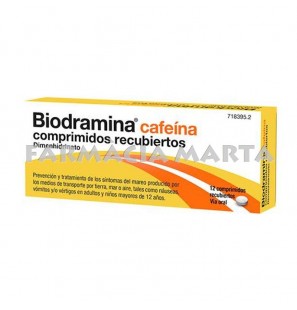 BIODRAMINA CAFEINA 12 COMPRIMIDOS