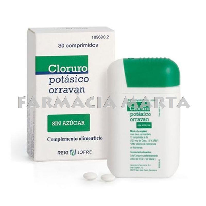 CLORURO POTÁSICO ORRAVAN 30 COMPRIMITS