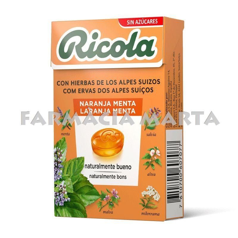 RICOLA NARANJA MENTA CARAMELS  50 GR