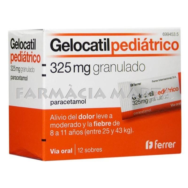 GELOCATIL PEDIATRIC 325 MG 12 SOBRES GRANULAT