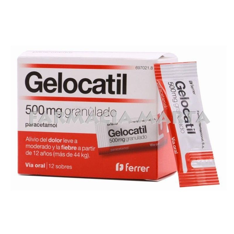 GELOCATIL 500 MG 12 SOBRES GRANULAT