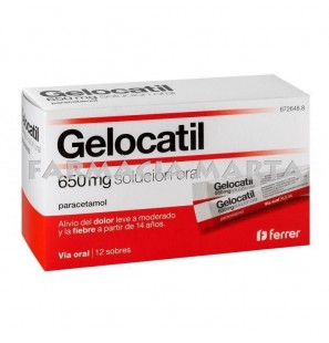 GELOCATIL 650 MG SOLUCIÓ ORAL 12 SOBRES