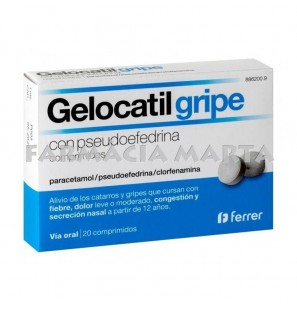 GELOCATIL GRIPE 20 COMPRIMITS