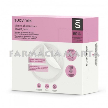 SUAVINEX DISCOS ABSORBENTES 60 UNITATS