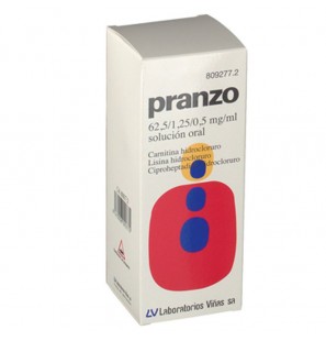 PRANZO 62,5/1,25 /0,5 MG/ML SOLUCIÓN ORAL 200 ML