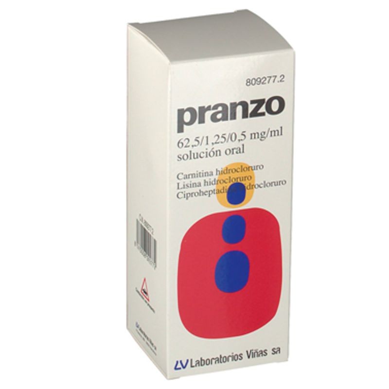 PRANZO 62,5/1,25 /0,5 MG/ML SOLUCIÓN ORAL 200 ML