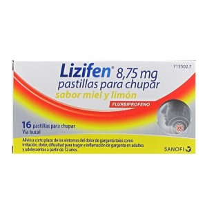 LIZIFEN 8,75 MG MIEL LIMÓN 16 PASTILLES XUPAR