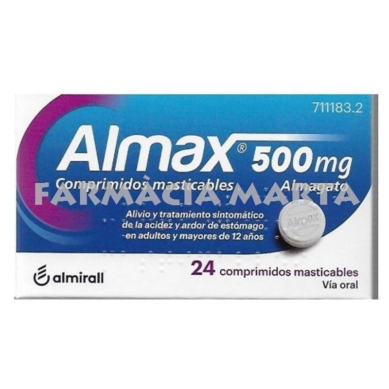 ALMAX 500 MG 24 COMPRIMITS MASTICABLES