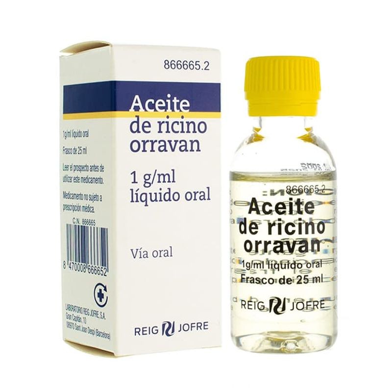 ACEITE RICINO ORRAVAN 1 GR/ML SOLUCIÓ ORAL 25 ML