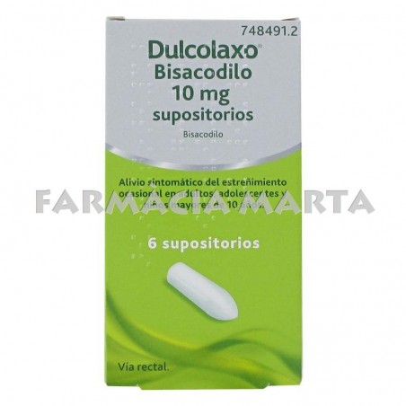 DULCOLAXO 10 MG 6 SUPOSITORIS