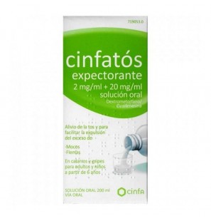 CINFATOS EXPECTORANTE 2 MG/ML + 20 MG/ML SOLUCIÓ ORAL 200 ML