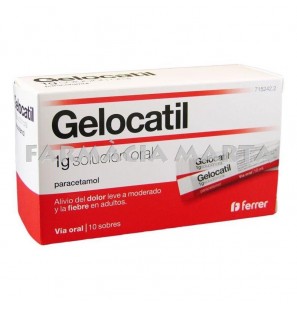 GELOCATIL 1 GR SOLUCIÓ ORAL 10 SOBRES