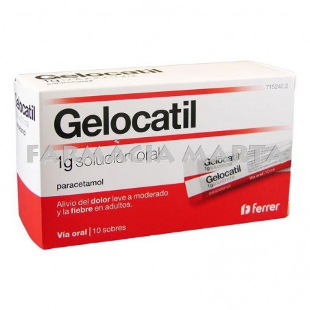 GELOCATIL 1 GR SOLUCIÓ ORAL 10 SOBRES