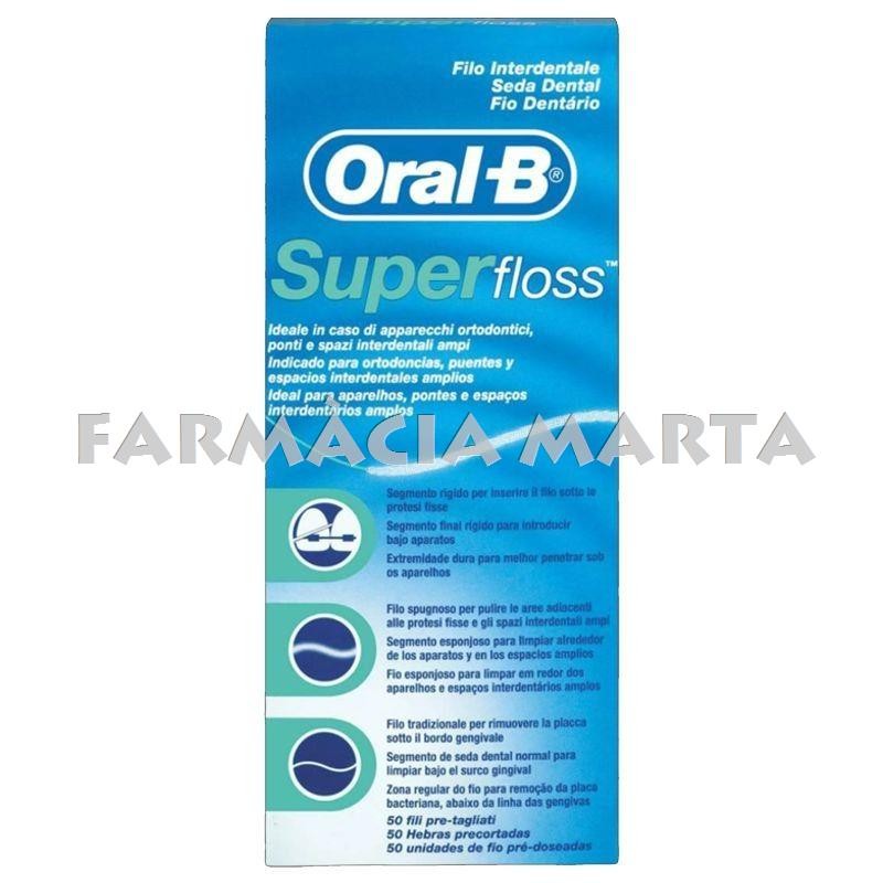 ORAL B SUPERFLOSS SEDA DENTAL 50 TIRES