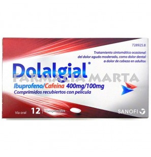 DOLALGIAL IBUPROFE CAFEINA 400 MG/100 MGR 12 COMPRIMITS