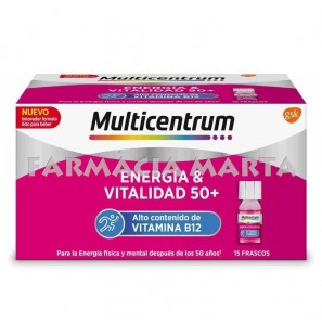 MULTICENTRUM ENERGIA & VITALIDAD 50+ 15 FLASCONS