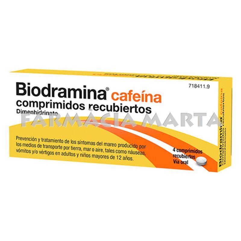 BIODRAMINA CAFEINA 4 COMPRIMIDOS