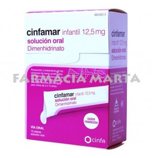 CINFAMAR INFANTIL 12,5 MG SOLUCIÓN ORAL 12 SOBRES