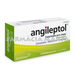 ANGILEPTOL MENTA 30 COMPRIMITS