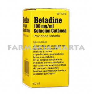 BETADINE SOLUCIÓN CUTÁNEA 100 MG/ML 50 ML