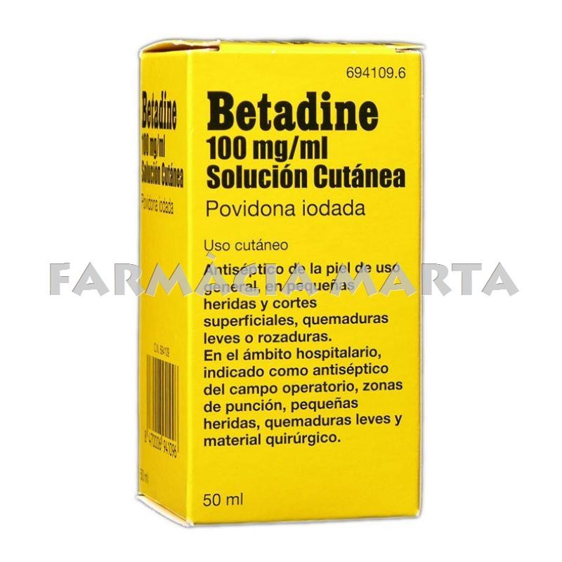 BETADINE SOLUCIÓN CUTÁNEA 100 MG/ML 50 ML