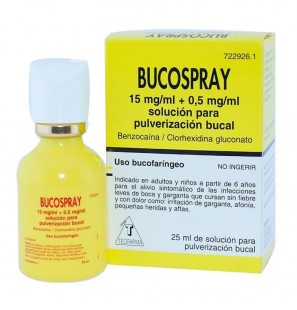 BUCOSPRAY 15MG/ML + 0,5MG/ML SOLUCIÓN PULVERIZACIÓN BUCAL 25 ML