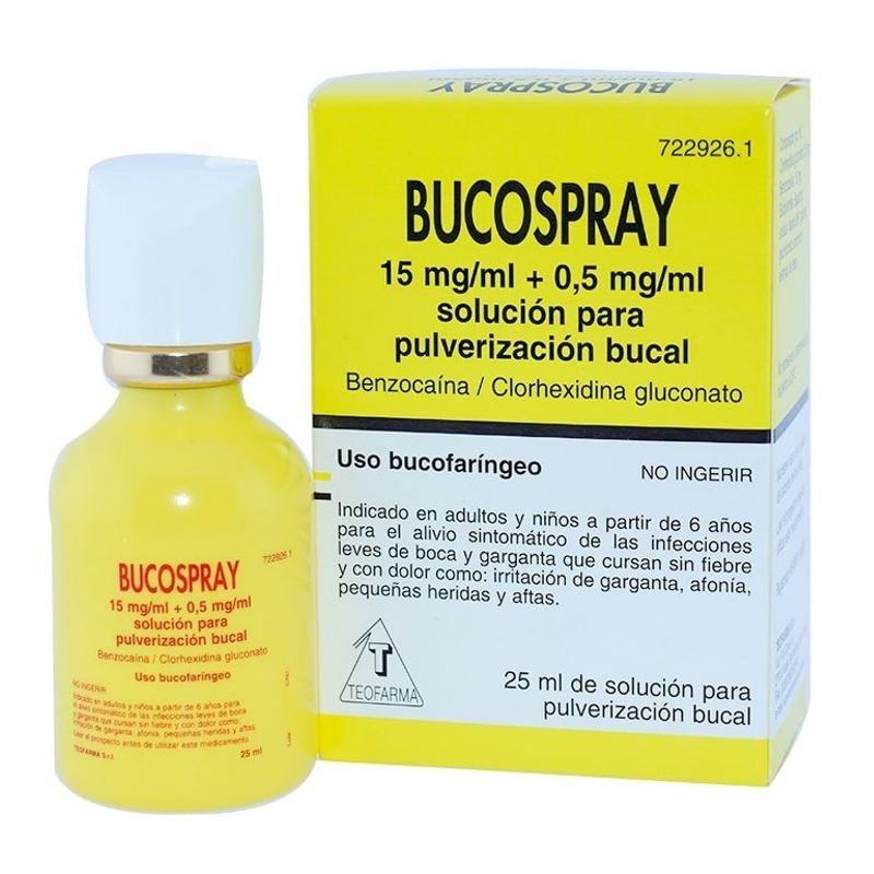 BUCOSPRAY 15MG/ML + 0,5MG/ML SOLUCIÓN PULVERIZACIÓN BUCAL 25 ML