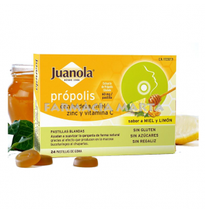 JUANOLA PRÓPOLIS HEDERA MIEL LIMON 24 PASTILLES