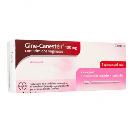 GINE-CANESTEN 100 MG 6 COMPRIMITS VAGINALS