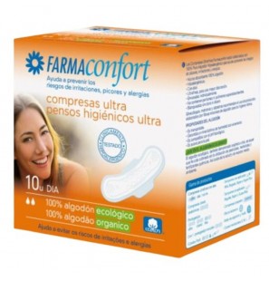 FARMACONFORT ULTRA ALGODON 10 COMPRESES