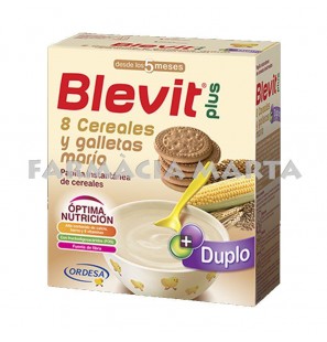 BLEVIT PLUS DUPLO 8 CEREALES GALETAS MARIA 600 GR