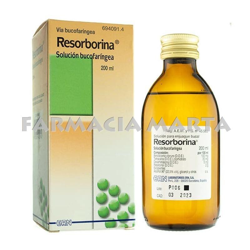 RESORBORINA SOLUCIÓN BUCOFARÍNGEA 200 ML