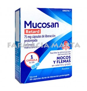 MUCOSAN RETARD 75 MG 30 CAPSULES