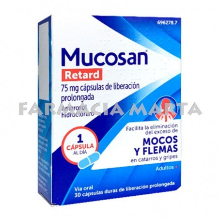 MUCOSAN RETARD 75 MG 30 CAPSULES