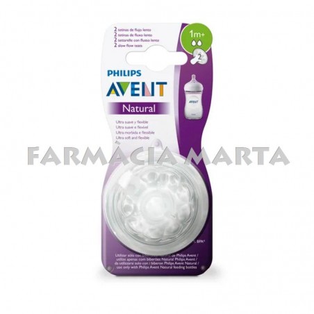 AVENT TETINA NATURAL 1M+ 2 UNITATS