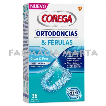 COREGA ORTODONCIAS & FERULAS 36 PASTILLES