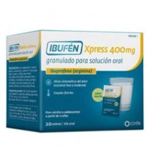 IBUFÉN XPRESS 400 MG GRANULAT SOLUCIÓ ORAL 20 SOBRES