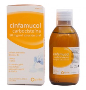 CINFAMUCOL CARBOCISTEÍNA 50 MG/ML SOLUCIÓ ORAL 200 ML