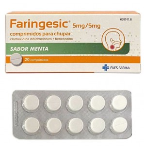 FARINGESIC 5 MG/5 MG 20 COMPRIMITS