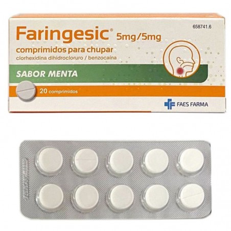 FARINGESIC 5 MG/5 MG 20 COMPRIMITS