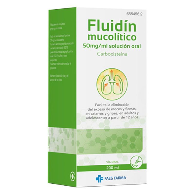 FLUIDIN MUCOLÍTICO 50 MG/ML SOLUCIÓ ORAL 200 ML