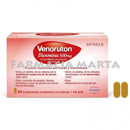 VENORUTON DIOSMINA 500 MG 60 COMPRIMITS