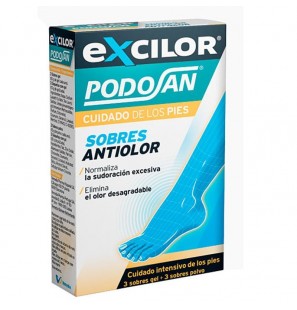 PODOSAN EXCILOR 3 SOBRES GEL + 3 SOBRES POLS