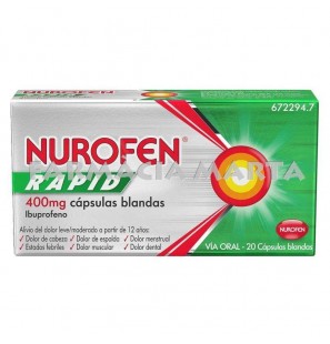 NUROFEN RAPID 400 MG 20 CAPSULAS BLANDAS