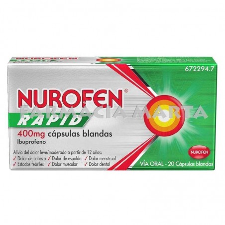 NUROFEN RAPID 400 MG 20 CAPSULAS BLANDAS